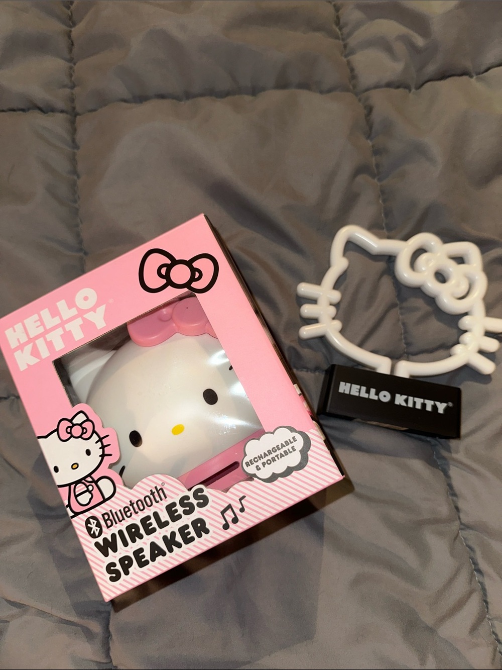 Hello Kitty Pink White Bluetooth Wireless Speaker with Stand